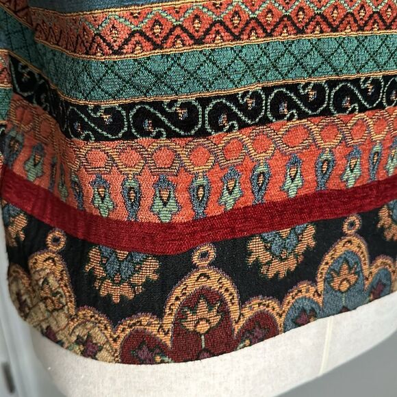 Vintage Studio Works Colorful Tapestry Floral Jacket Women's Size Medium - Picture 5 of 11